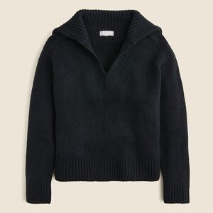 J.Crew Women’s Johnny-collar sweater with ribbed trim